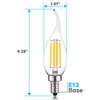 Luxrite CA11 LED Light Bulb 7W (100W Equivalent) 800LM 4000K Cool White Dimmable E12 Candelabra Base 16-Pack LR21637-16PK